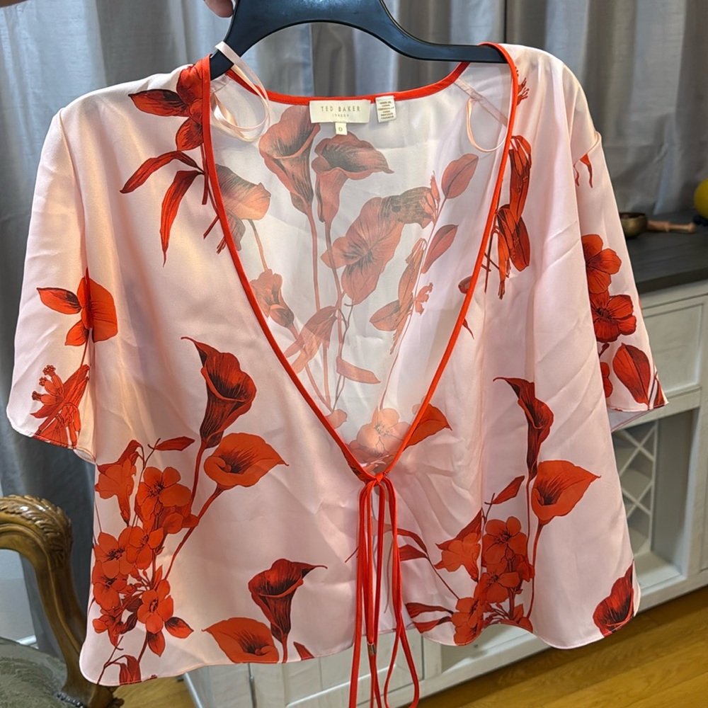 Ted Baker Melanie Fantasia Floral Kimono Top Size 0